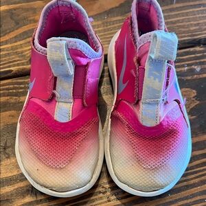 Nike Kids Pink and White Slip-On Sneakers